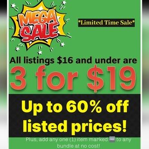 MEGA SALE! Pick 3 Listings For $19 Up To 60% OFF!